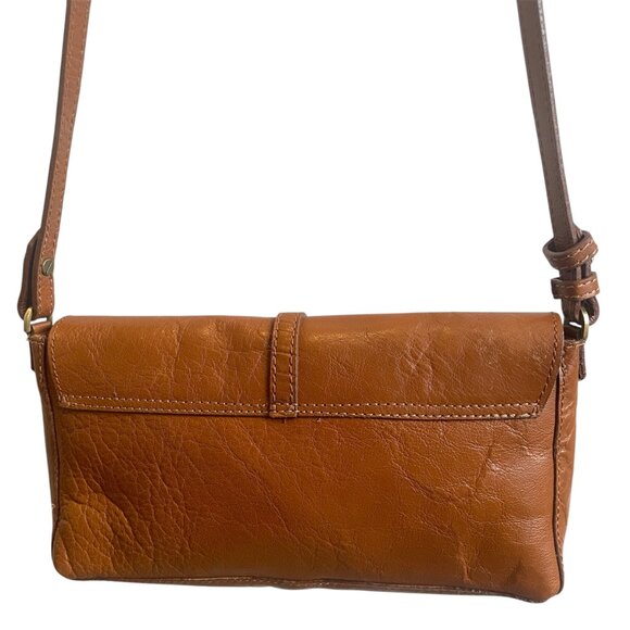 Zara Buffalo Leather Brown Crossbody Bag Boho Classic Fall Autumn Neutral - Picture 3 of 13